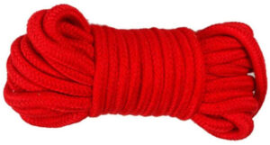 Corde Bondage rouge "bdsm" - 10 mètres