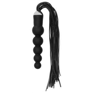 Gode Réaliste Noir en Silicone " Black Whip Beads" 15 x 38 mm - Soft BDSM