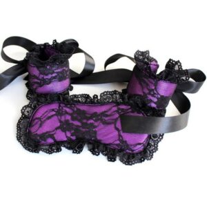 Masque et Menottes en satin - Soft Bondage